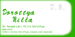 dorottya milla business card